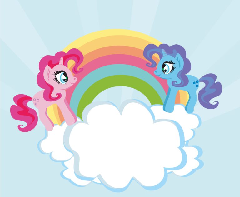 Cute unicorns and rainbow - Custom Wallpaper