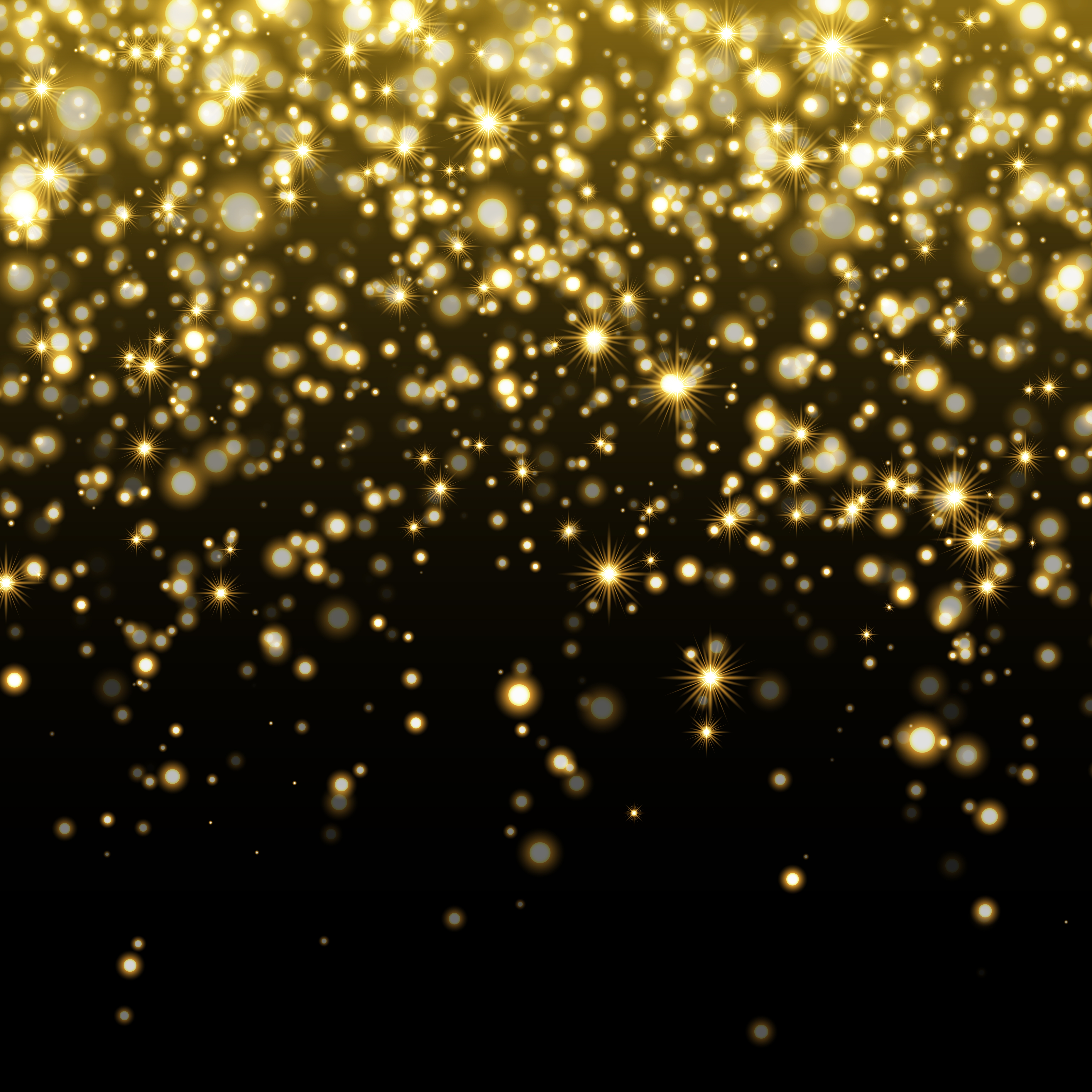 Gold Stardust on a black background - Custom Wallpaper